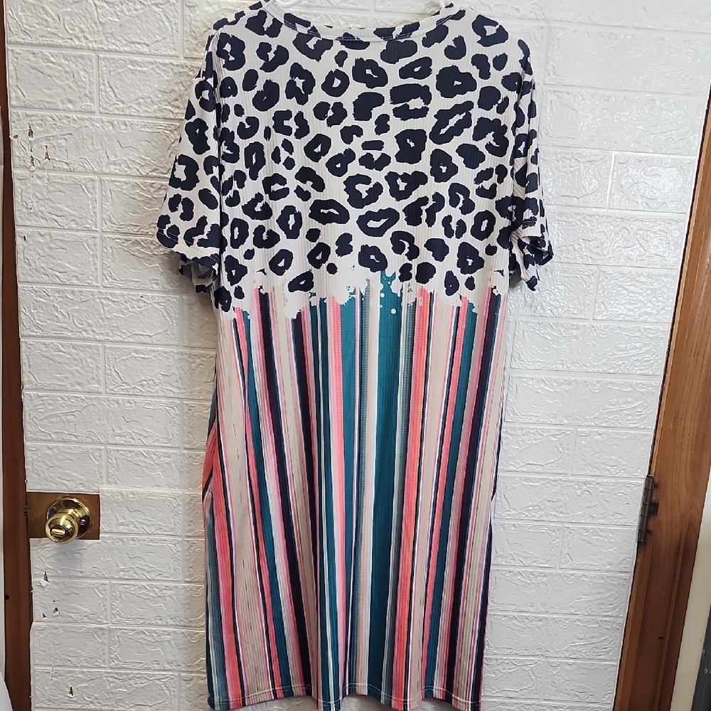 Crazy Train Leopard and Striped Dress - Picture 4 of 4